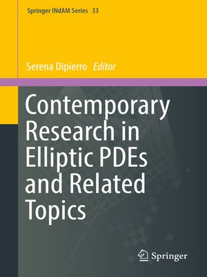 cover image of Contemporary Research in Elliptic PDEs and Related Topics